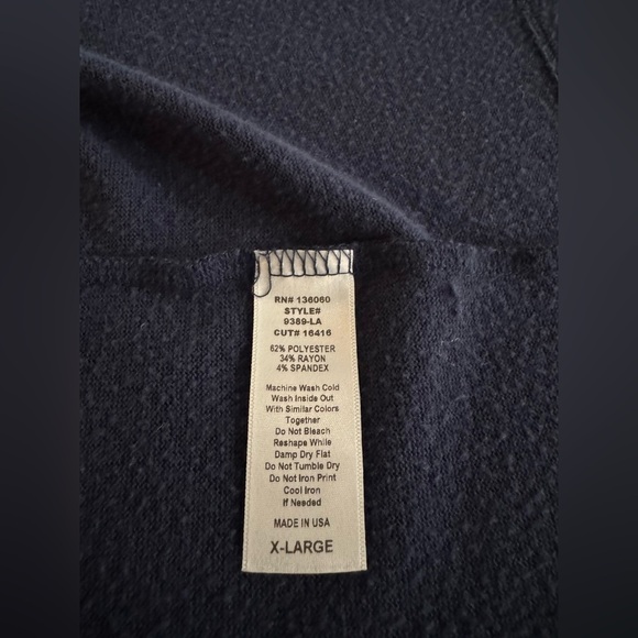 Magnolia 3 piece Loungewear Blue Crop Tank Top, flared pants, & long duster robe - Picture 14 of 14